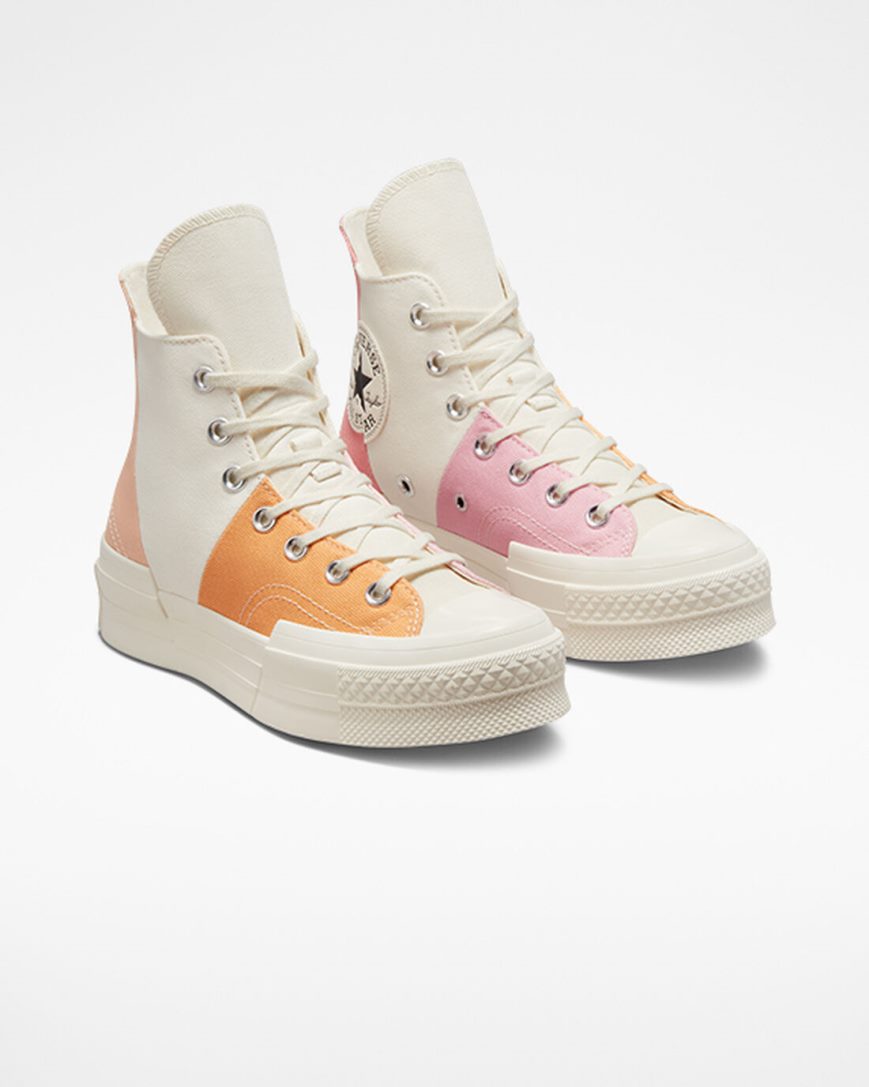 Pánské Boty Vysoké Converse Chuck 70 Plus Color Candy Béžový Oranžové Růžové | CZ NEVU16